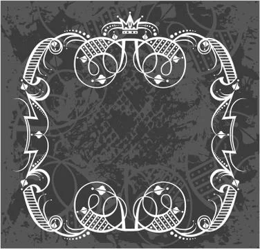 Decorative frame with pattern Stock Illustration