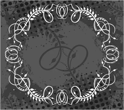 Decorative frame with pattern Stock Illustration