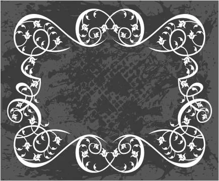 Decorative frame with pattern Stock Illustration