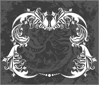 Decorative frame with pattern Stock Illustration