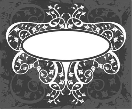 Decorative frame with pattern Stockillustratie