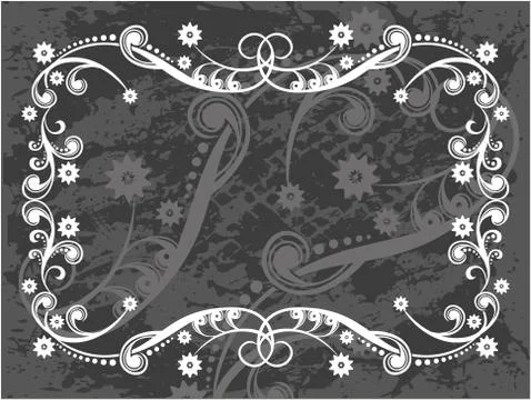 Decorative frame with pattern Illustrazione stock