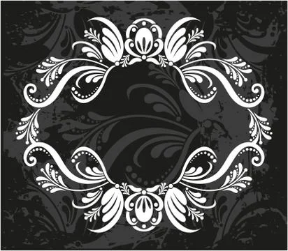 Decorative frame with pattern Stock Illustration