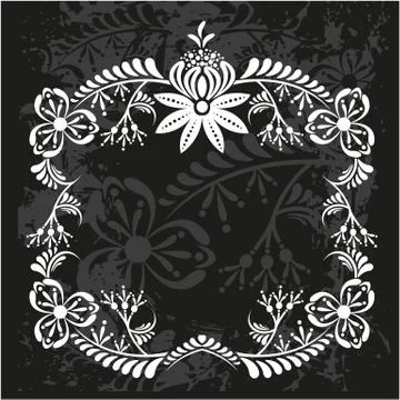 Decorative frame with pattern Stock Illustration