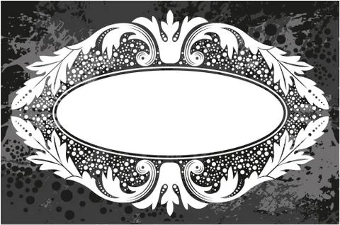 Decorative frame with pattern Stock Illustration