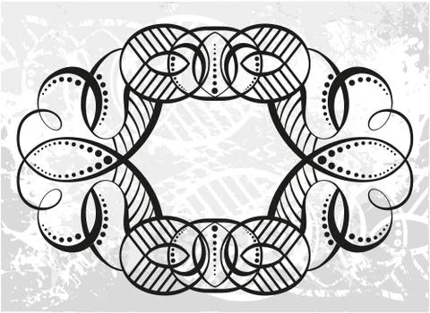 Decorative frame with pattern Stock Illustration