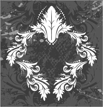 Decorative frame with pattern Stock Illustration