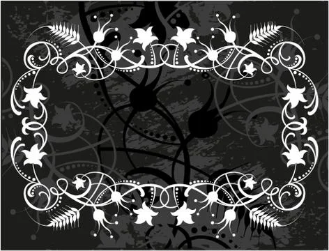 Decorative frame with pattern Stock Illustration
