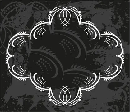 Decorative frame with pattern Stock Illustration