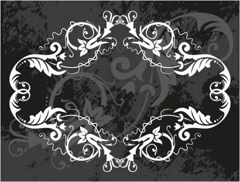 Decorative frame with pattern Stock Illustration