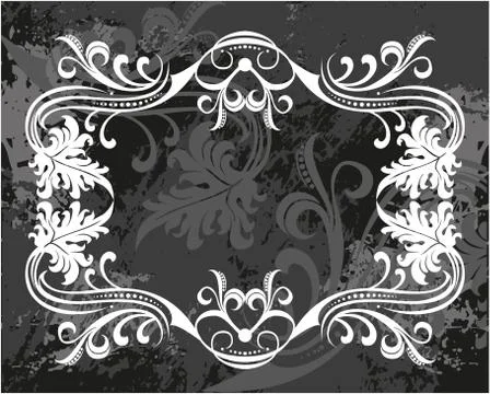 Decorative frame with pattern Stock Illustration