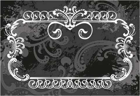 Decorative frame with pattern Stock Illustration