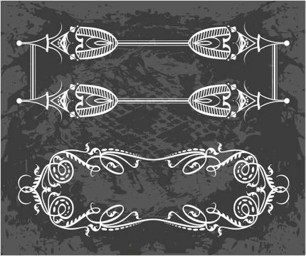 Decorative frame with pattern Stock Illustration