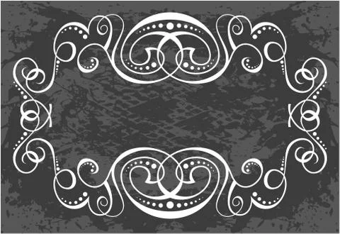 Decorative frame with pattern Stock Illustration