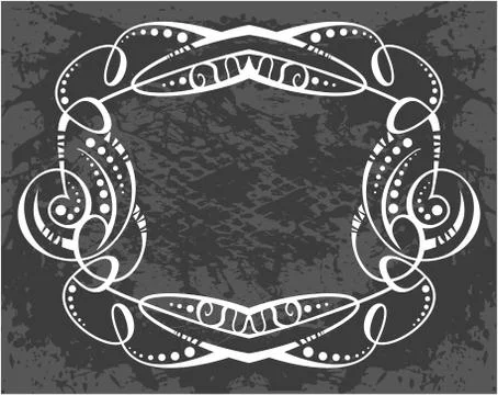 Decorative frame with pattern Stock Illustration