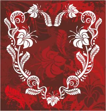 Decorative frame with pattern Stock Illustration