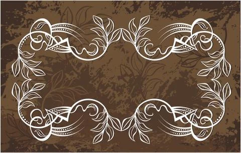 Decorative frame with pattern Stock Illustration