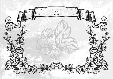 Decorative frame with pattern Stock Illustration