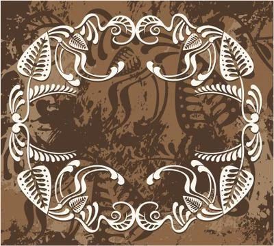 Decorative frame with pattern Stock Illustration