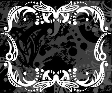 Decorative frame with pattern Stock Illustration