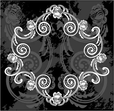 Decorative frame with pattern Stock Illustration