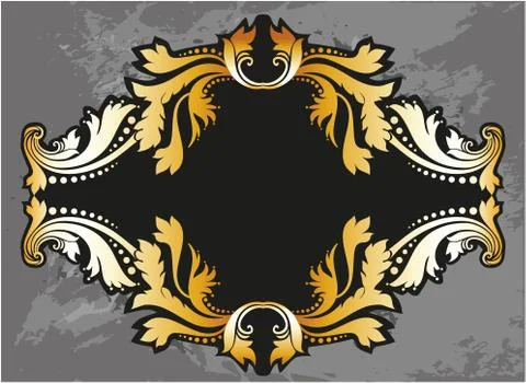 Decorative frame with pattern Stock Illustration