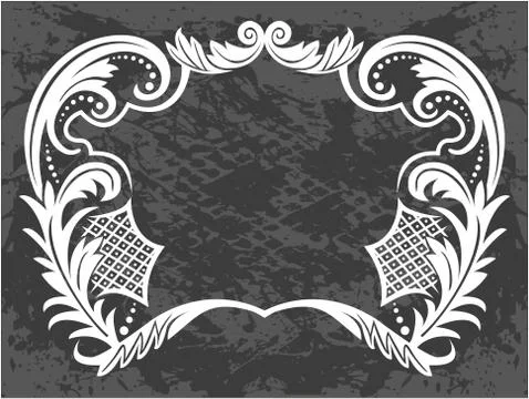 Decorative frame with pattern Illustrazione stock