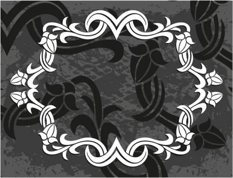 Decorative frame with pattern Stock Illustration