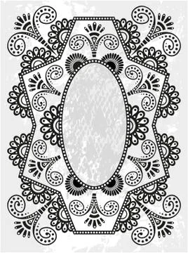 Decorative frame with pattern Stock Illustration