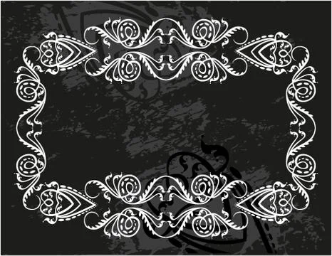 Decorative frame with pattern Stock Illustration