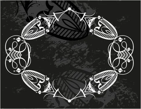 Decorative frame with pattern Stock Illustration