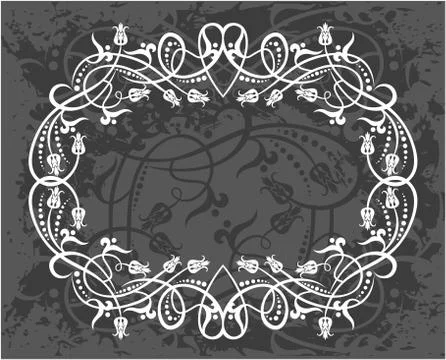 Decorative frame with pattern Stock Illustration