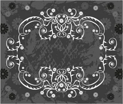 Decorative frame with pattern Stock Illustration