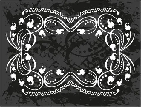 Decorative frame with pattern Stock Illustration