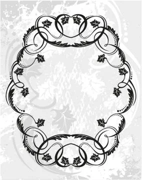 Decorative frame with pattern Illustrazione stock