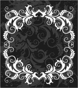 Decorative frame with pattern Stock Illustration