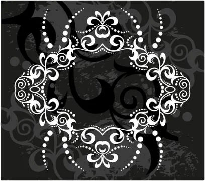 Decorative frame with pattern Stockillustratie