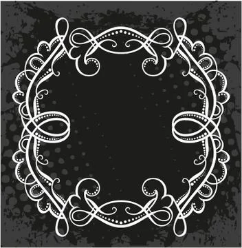 Decorative frame with pattern Stock Illustration