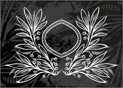 Decorative frame with pattern Stock Illustration