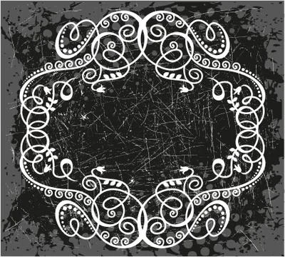 Decorative frame with pattern Stock Illustration