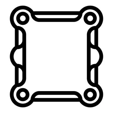 Decorative frame with rounded corners and circular elements enhancing visua.. Stock Illustration