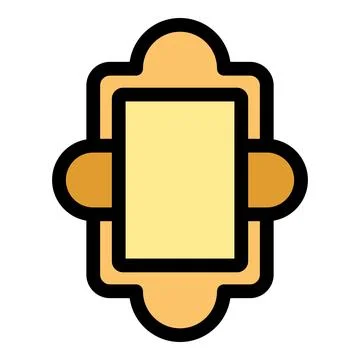 Decorative frame with rounded edges and central rectangle emphasizing elega.. 스톡 일러스트