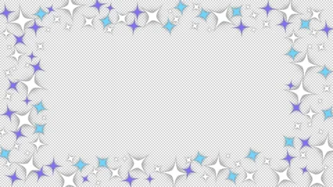 Decorative frame of shining stars Video stock 229110694