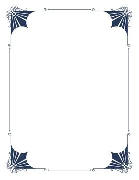 Decorative frame with swirls corners. Elegance border design. Linear contour for Stockillustratie