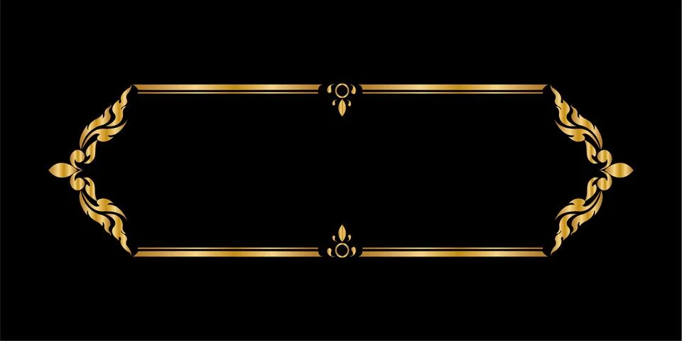 Decorative frame Thai style, Vector illustration. Stock Illustration