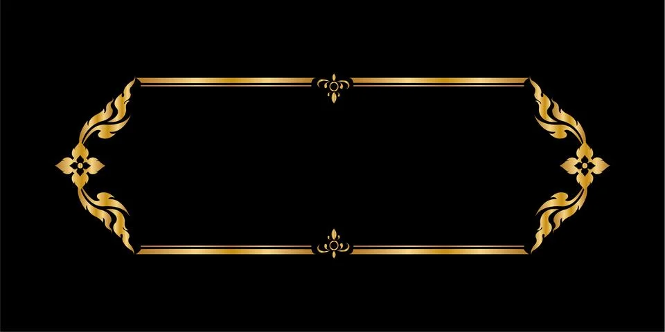 Decorative frame Thai style, Vector illustration. 스톡 일러스트