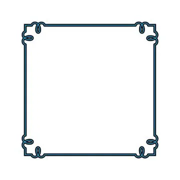 Decorative frame for web cards. Creative ornamental rectangle border in grey and Illustrazione stock