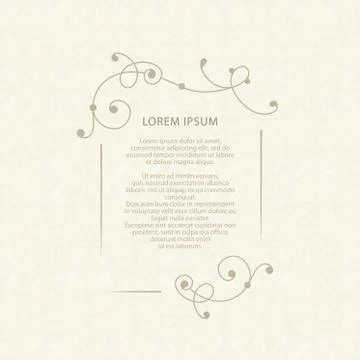Decorative frame. Wedding invitation. Vector illustration Stock Illustration