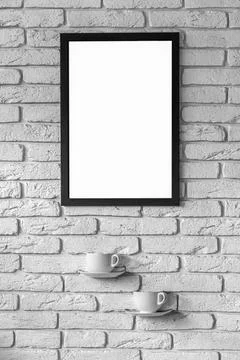 Decorative frame with white background and place for text Stock Photos
