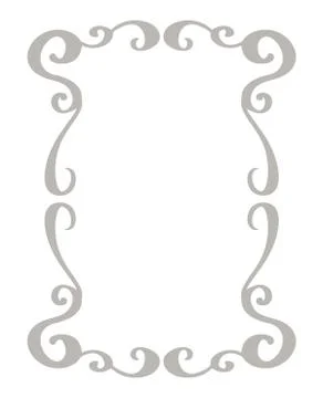 Decorative frames and border standard rectangle hand drawn flourish separator Stock Illustration